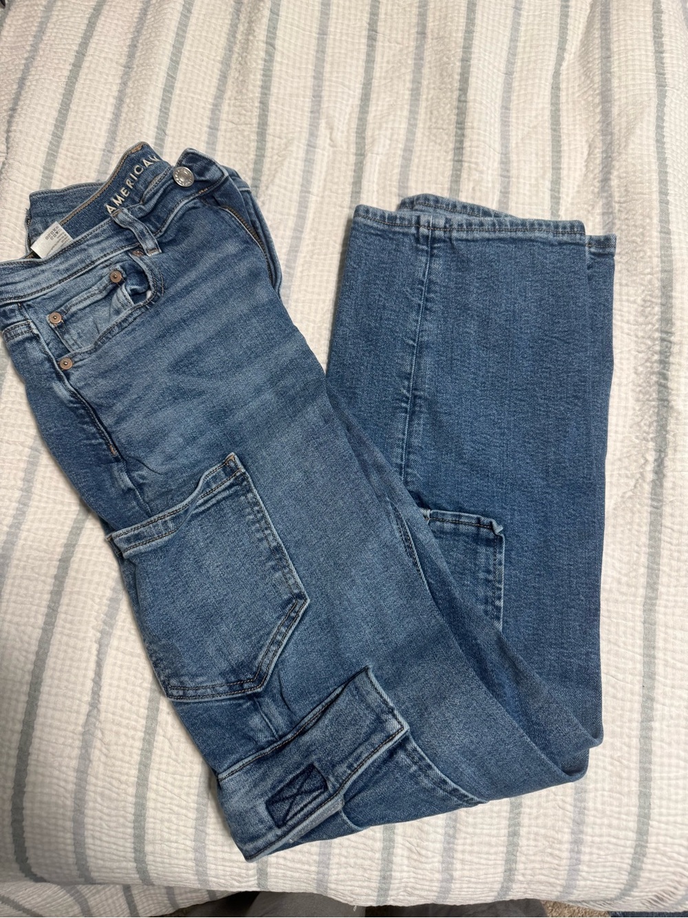 American Eagle Outfitters Straight Leg Blue Carpenter Jeans